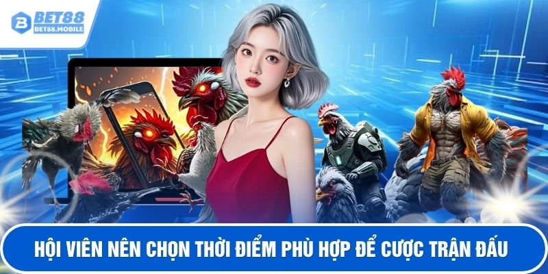 Hội viên nên chọn thời điểm phù hợp để cược trận đấu